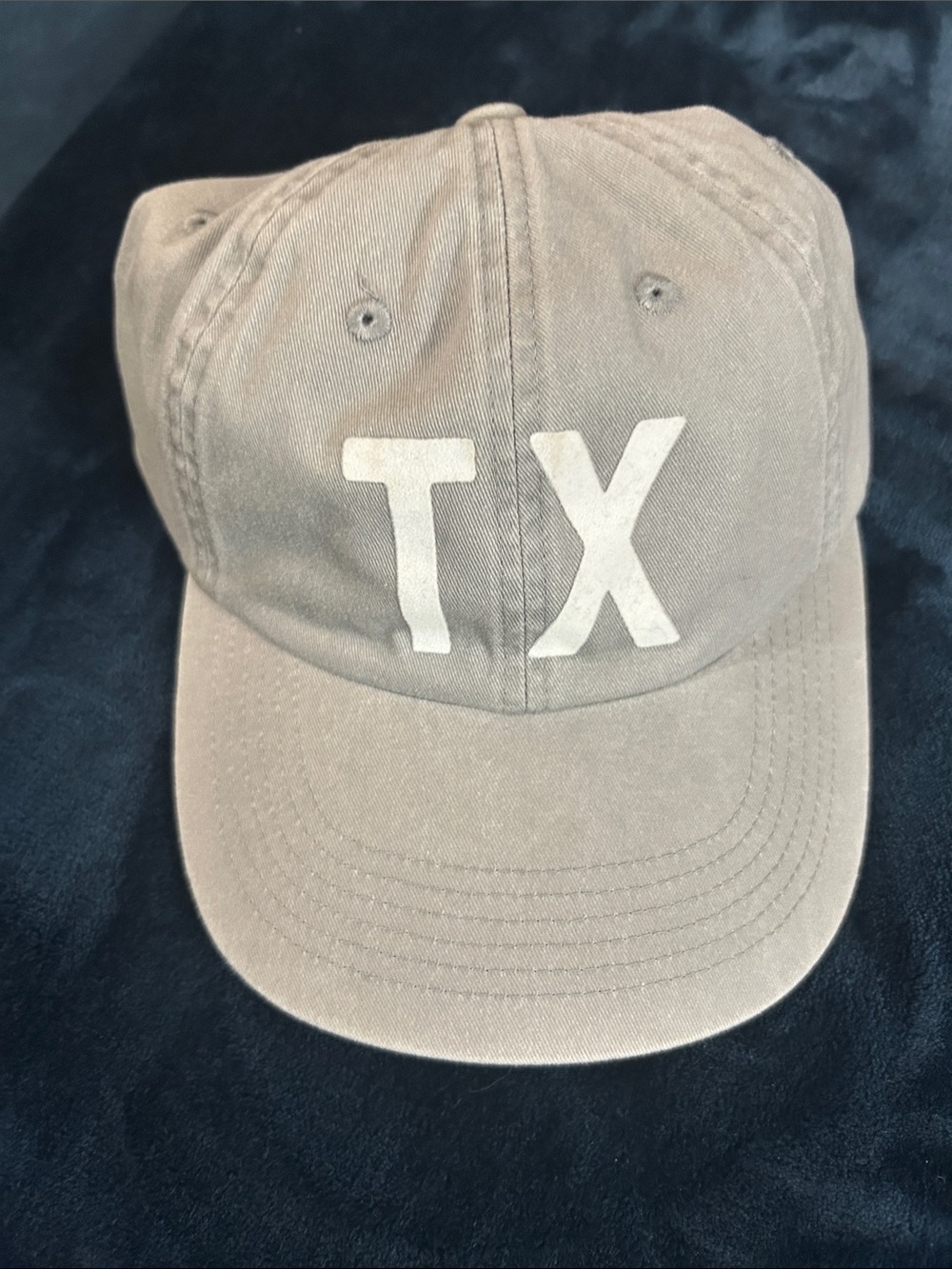 TX Embroidered Baseball Cap - Light Gray